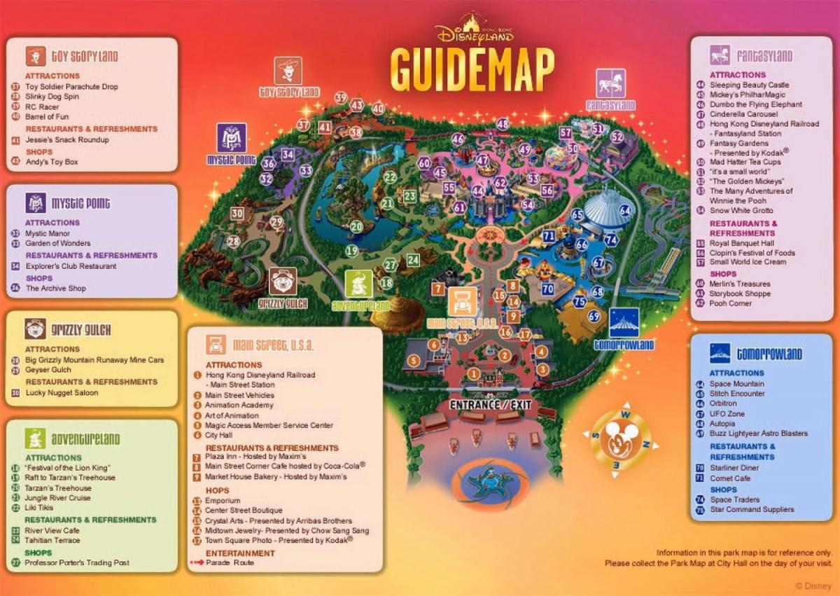 HK Disneyland kaart
