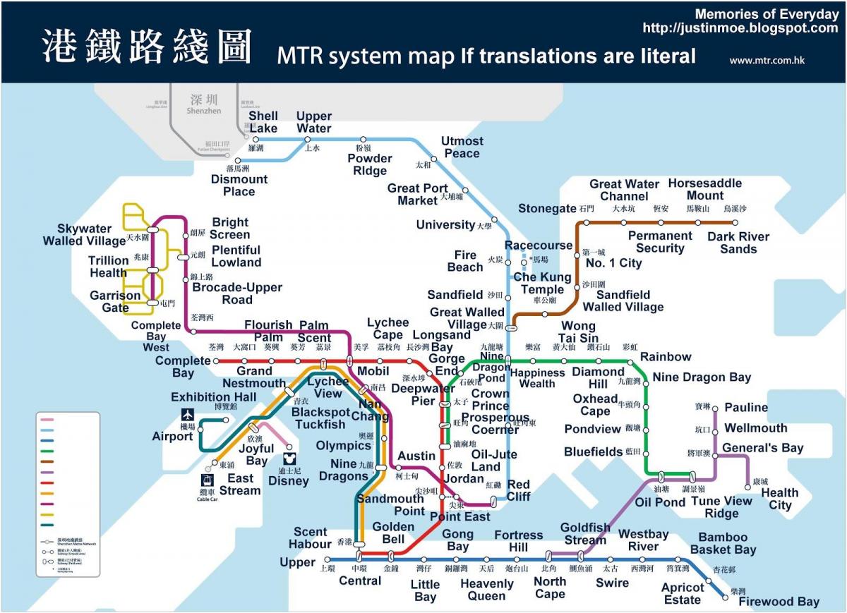 Hongkong metro kaart