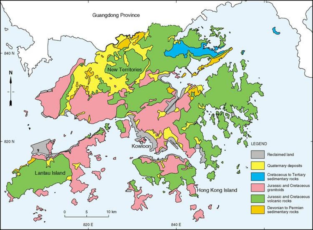 geologiese kaart van Hong Kong