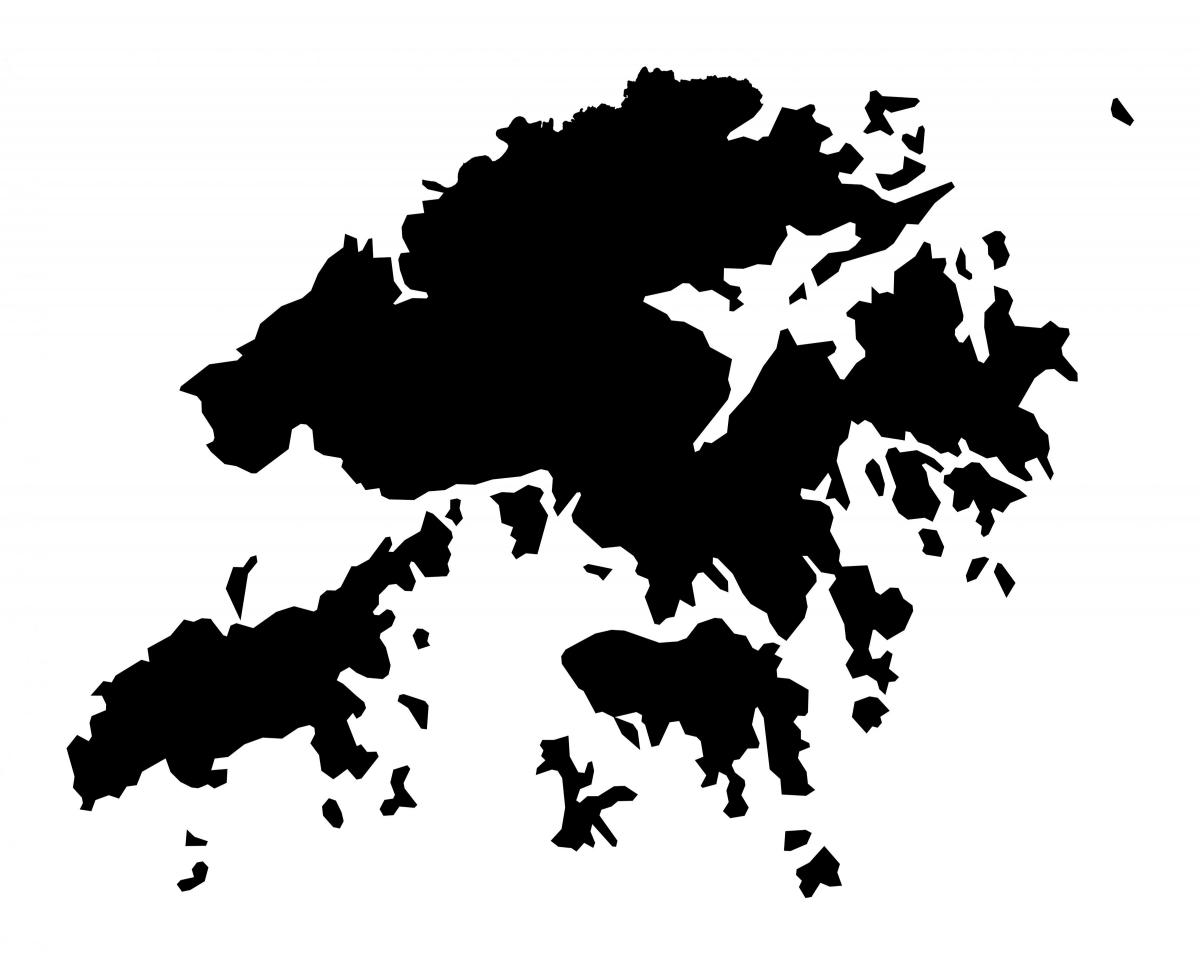 kaart van Hong Kong vector