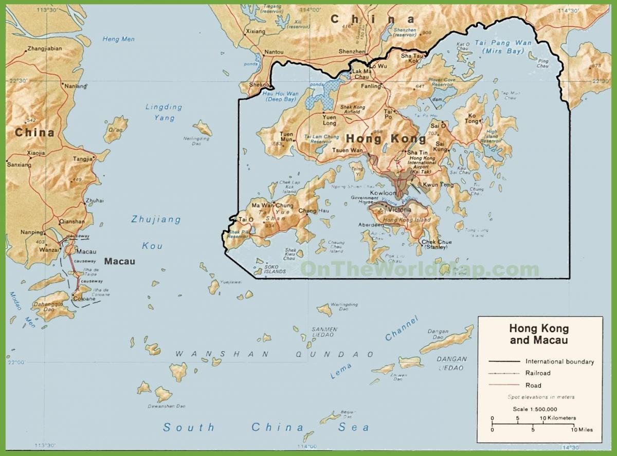 politieke kaart van Hong Kong
