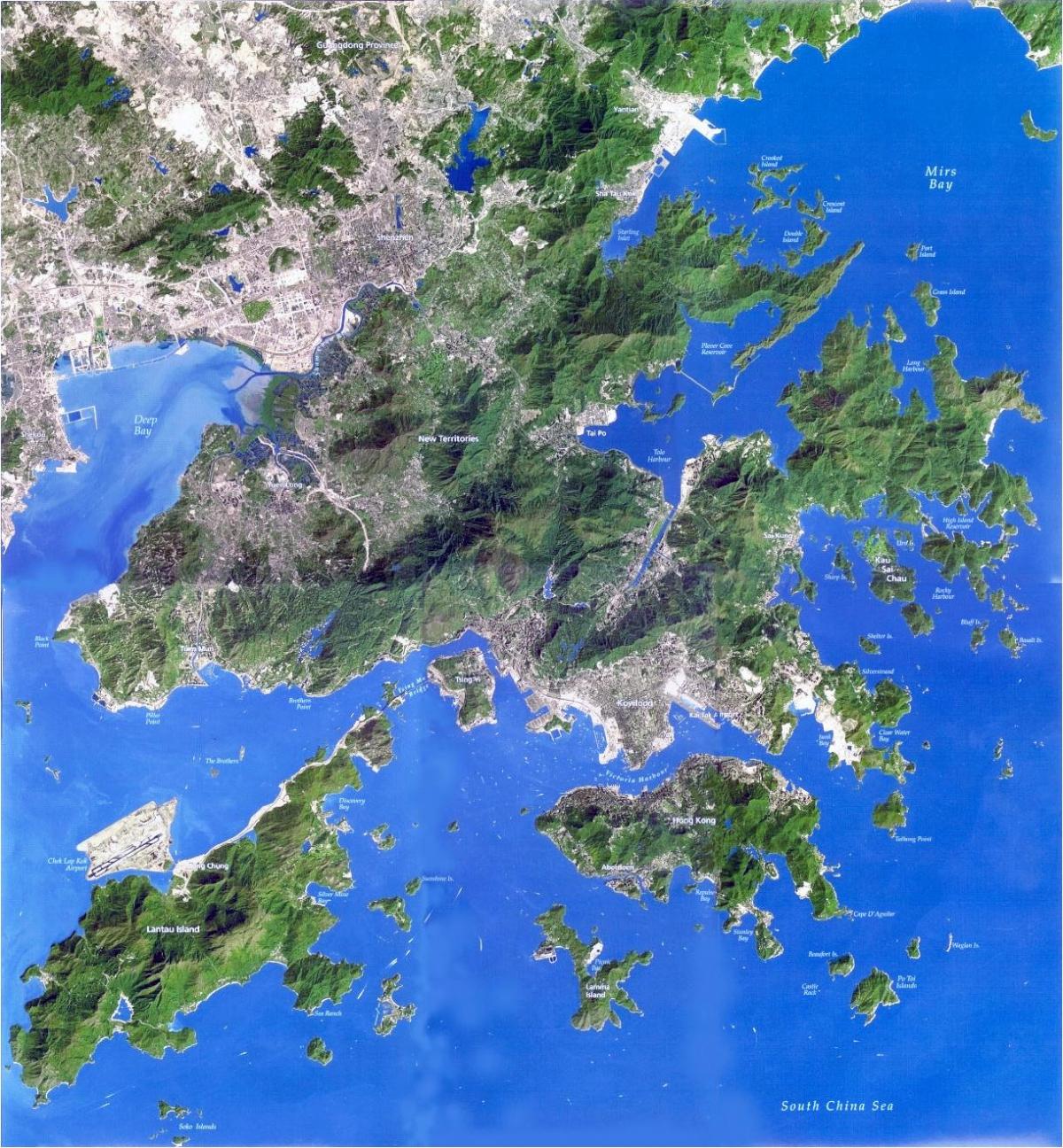 satelliet kaart Hong Kong