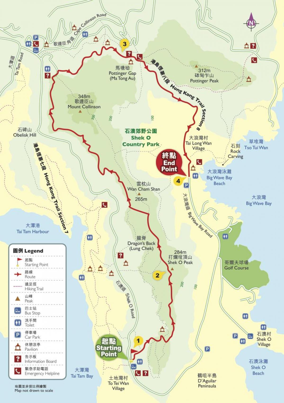 stap kaart Hong Kong