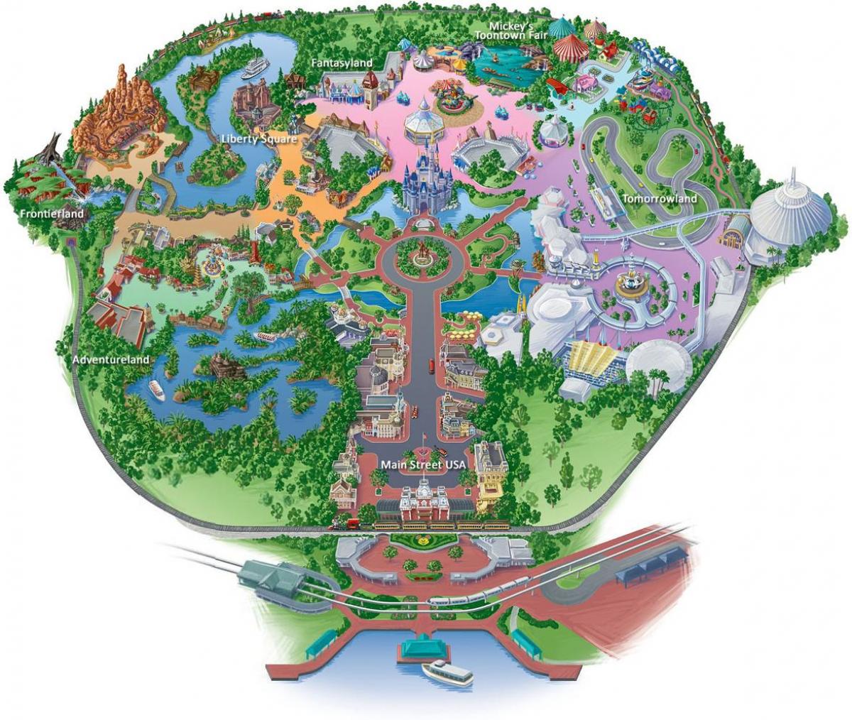 Disneyland Hongkong kaart