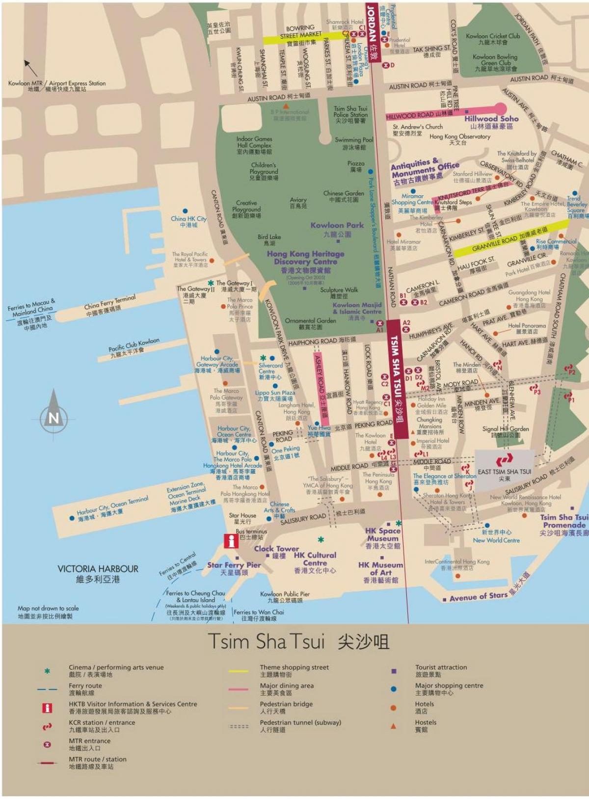 Hong Kong kaart Kowloon