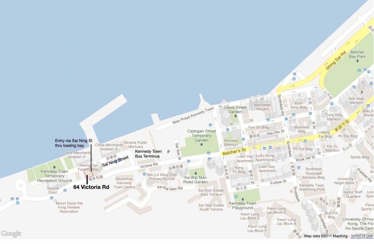 MTR Kennedy dorp stasie kaart
