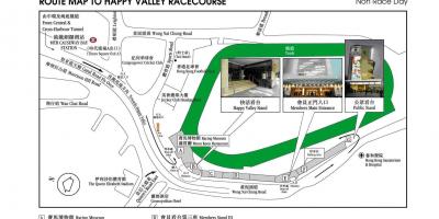 Kaart van Happy Valley Hong Kong