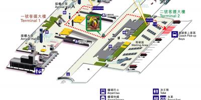 Hong Kong lughawe kaart terminale 1 2