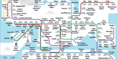 Kaart van Hong Kong MTR