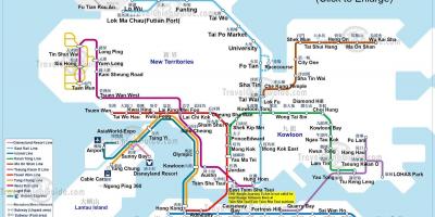 Metro kaart Hong Kong