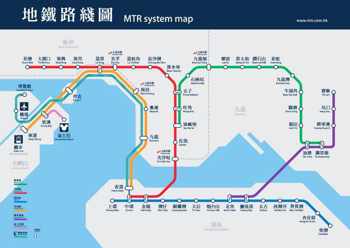 causeway bay MTR stasie kaart