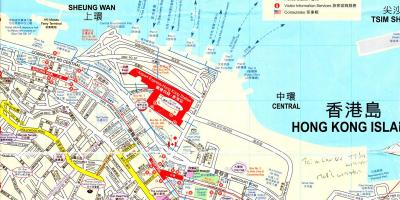 Die hawe van Hong Kong kaart