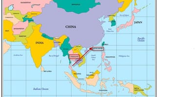 Hong Kong in kaart van asië
